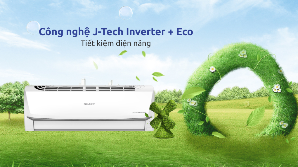 Máy lạnh Sharp Inverter 1 HP AH-X10ZEW - Công nghệ tiết kiệm điện