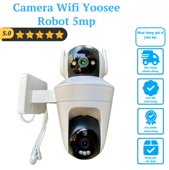 Camera Wifi Yoosee Robot 10MP A14S với 2 Camera 2 khung hình “xoay độc lập”- sử dụng app ICAM 365 
