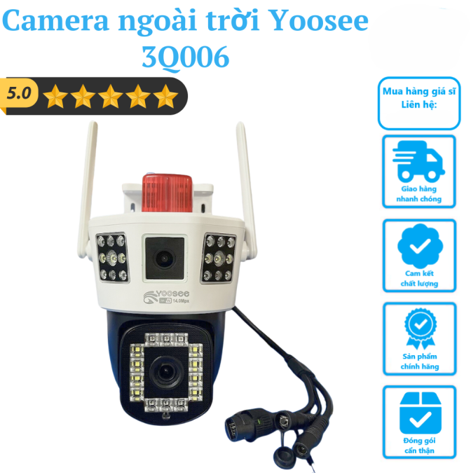 Camera ngoài trời Yoosee 2 mắt 3Q006, có đèn báo nhấp nháy